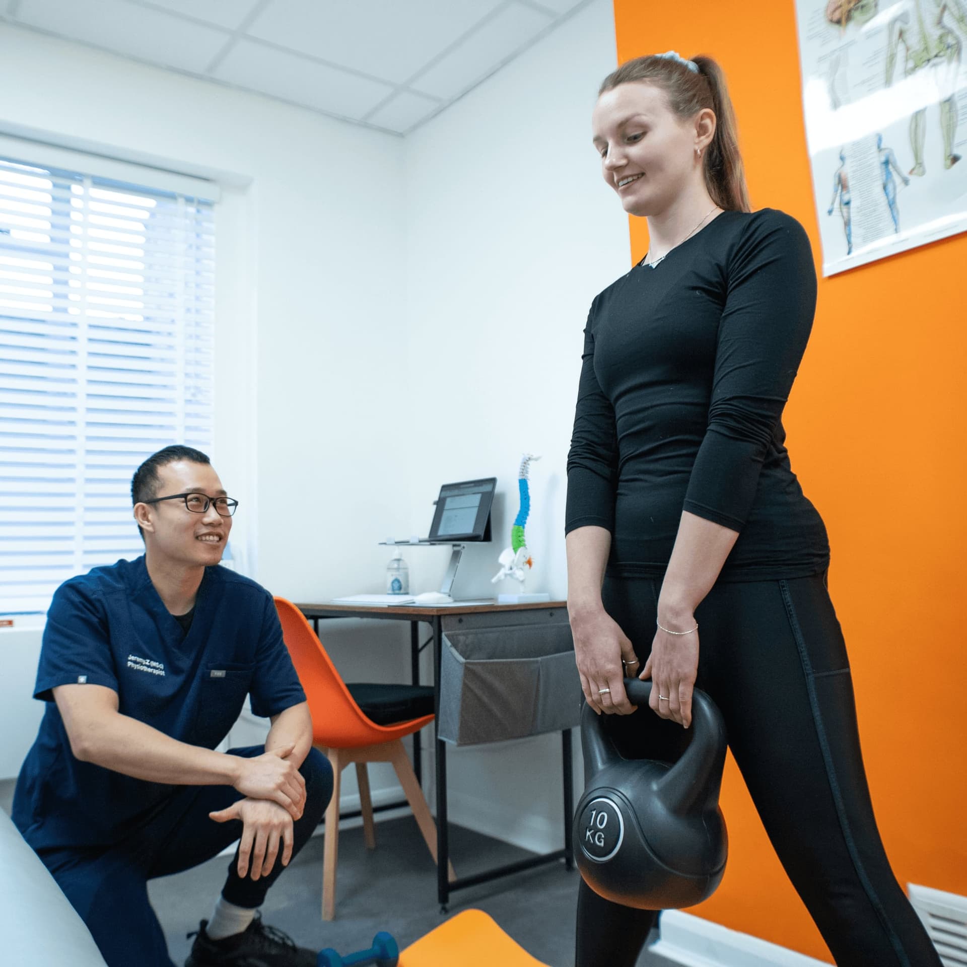 Physiotherapy rehabilitation exercise session at Bodyfunction Clinic Islington