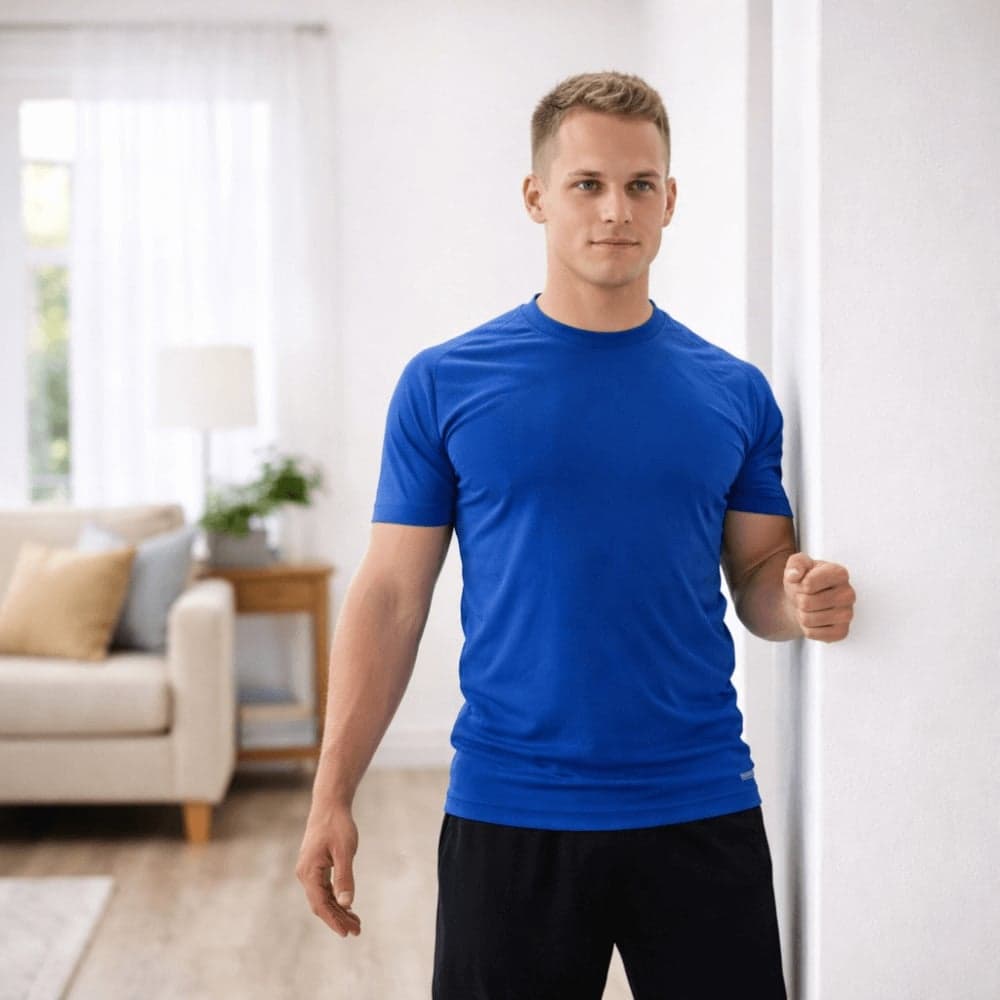 Isometric external rotation exercise for shoulder pain treatment and rotator cuff strengthening