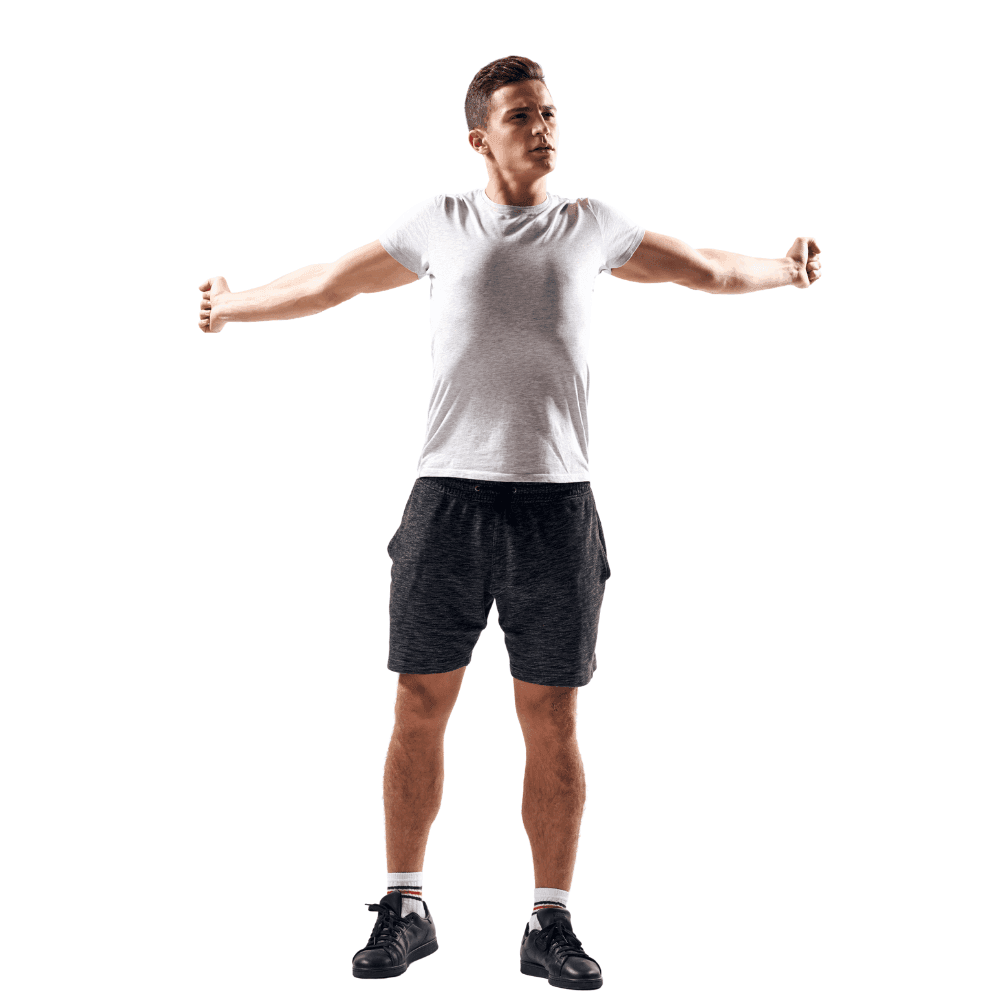 Rolling shoulders open chest exercise for shoulder pain treatment and posture improvement