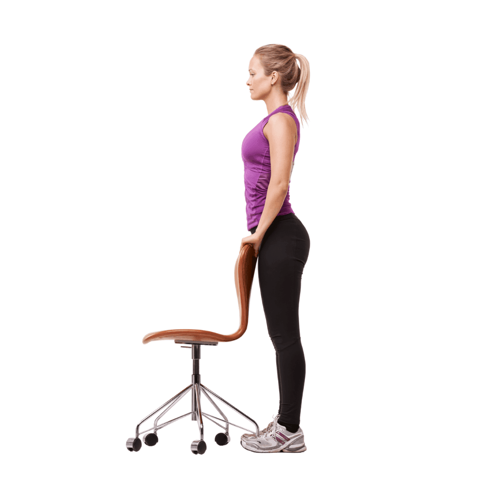 Sit to stand exercise for knee pain treatment and leg strengthening