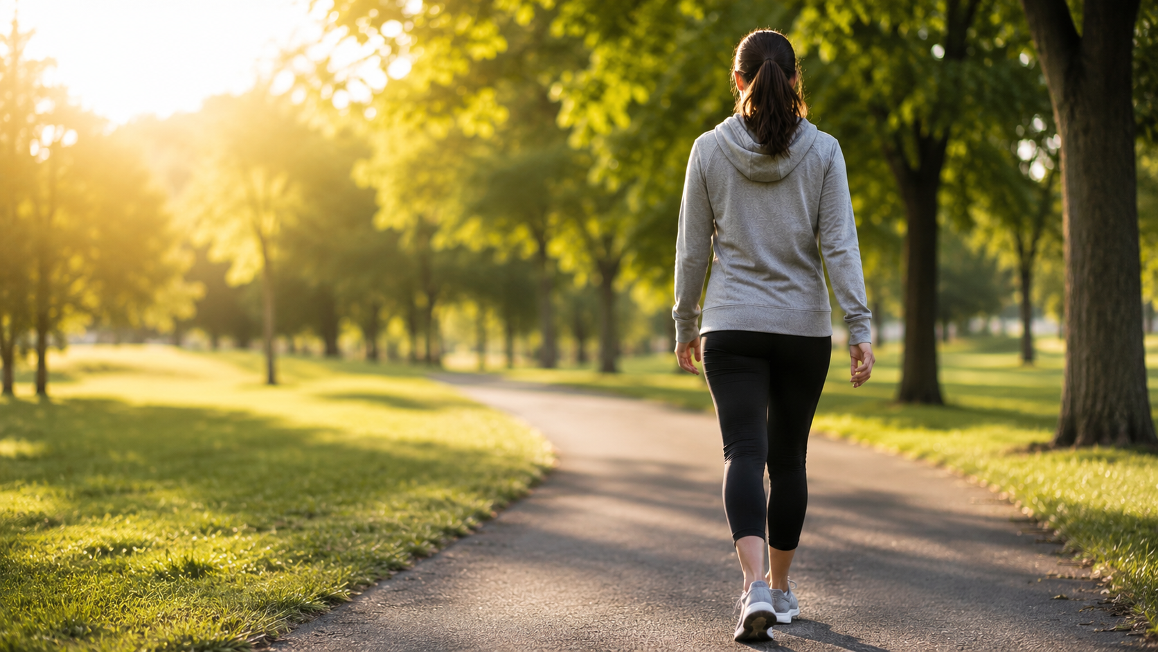 Person walking while recovering from sciatica